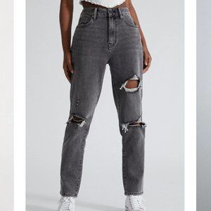 PacSun Faded Black Ripped Mom Jeans